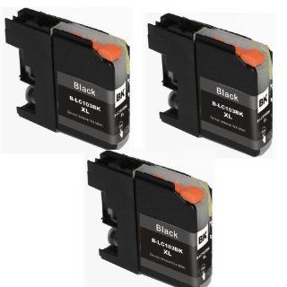 Discountinkllc Compatible Set of 3 Pack LC103 Black Ink Cartridge for Brother MFC J4610DW J4510DW J4410DW MFC J4310DW J4710DW MJC J470DW J475DW J650DW J870DW J875DW
