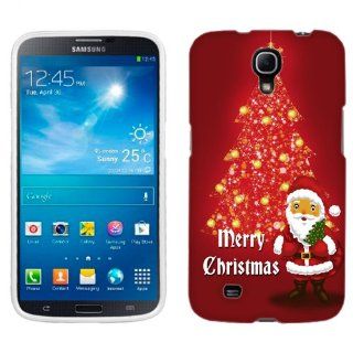 Samsung Mega Merry Christmas Christmas Tree on Red Phone Case Cover Cell Phones & Accessories