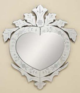 Shop Heart Shaped Venetian Glass Wall Mirror Etched at the  Home Dcor Store. Find the latest styles with the lowest prices from Universal