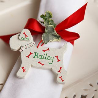 personalised dog decoration by chantal devenport designs