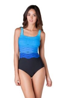 Reebok Lifestyle Swim Women's Sonic Wave One Piece Wide Strap Tank Swimsuit Reebok Lifestyle Swim Clothing