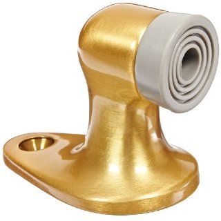 Rockwood 482.10 Bronze Door Stop, #12 x 1 1/4" FH WS Fastener with Plastic Anchor, 1 1/2" Base Width x 2 1/2" Base Length, 2 1/8" Height, Satin Clear Coated Finish
