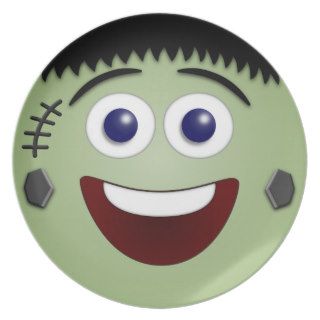 Laughing Smiley Frankenstein's Creature Plate