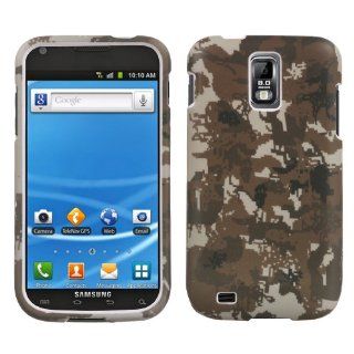 Hard Plastic Snap on Cover Fits Samsung T989 Hercules/ Galaxy S II 2 Lizzo Digital Camo/Yellow T Mobile Cell Phones & Accessories