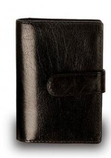 Visconti 484 Milano Mens ID Card Holder Leather Shiny Wallet with Removable Plastic Inserts Gift Boxed (Brown) at  Mens Clothing store