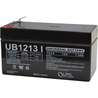 UPG Sealed Lead-Acid Battery — 12V, 1.3 Amps, Model# 46014  Energy Storage Batteries