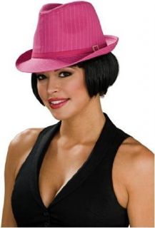 Pink Pinstripe Fedora Gangster Hat Clothing