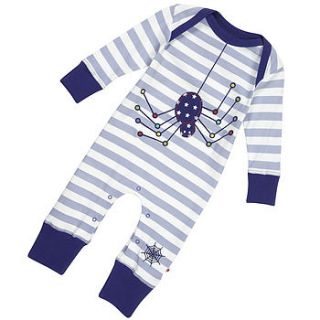 spider applique playsuit by piccalilly