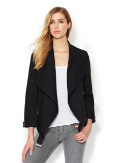 Asymmetrical Belted Trench Coat by Helmut by Helmut Lang