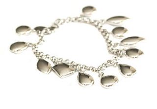 multi charm sterling silver bracelet by prisha jewels
