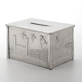 cast pewter money box by lancaster & gibbings