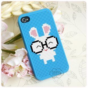 KEC DIY iPhone 4 Case Cross Stitch Case, Rabbit Cell Phones & Accessories