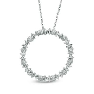 Diamond Accent Mom Circle Pendant in Sterling Silver   Zales