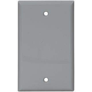 Cooper Wiring Devices 1 Gang Gray Blank Nylon Wall Plate