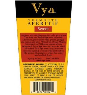 NV Quady Vya Sweet Vermouth blend   Red 750 mL Wine