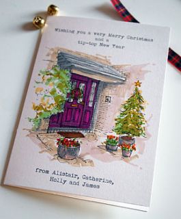 personalised christmas cards by homemade house