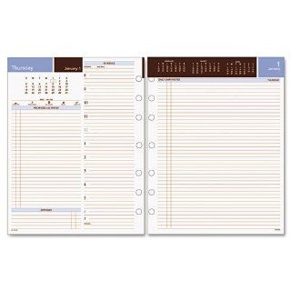 Day Runner PRO Wedgewood Recycled Two Pages Per Day Planning Pages, 8 1/2 x 11 Inches, 2010 (491 725 10)  Appointment Book And Planner Refills 