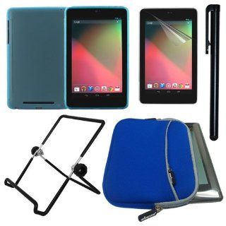 Skque Premium Blue Glove Case Cover + Blue TPU Case + LCD Screen Protector + Computers & Accessories