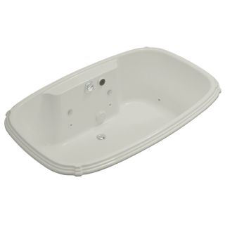 KOHLER Portrait 2 Person Ice Grey Acrylic Oval Whirlpool Tub (Common 54 in x 60 in; Actual 22 in x 42 in x 67 in)