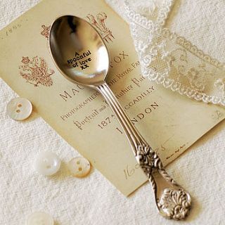 a spoonful of love vintage style spoon by highland angel
