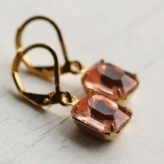 dusky rose pink earrings by silk purse, sow's ear