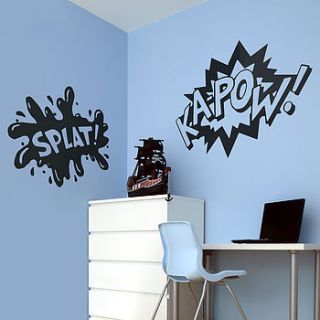 comic strip words vinyl wall stickers by oakdene designs