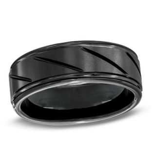 black ceramic diagonal groove wedding band orig $ 79 00 67 15