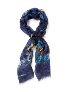 Treasure Garden Cashmere Blend Scarf 79" x 28" by Matthew Williamson