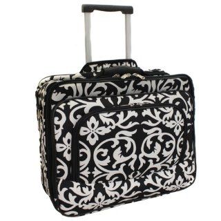 Ladies Damask Rolling Computer Laptop Bag Brief Case    FITS A 13", 14", 15", 16" OR 17" LAPTOP (MEASURED CORNER TO CORNER DIAGONALLY) Computers & Accessories