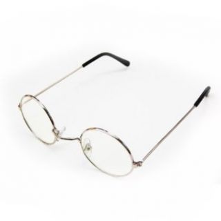 QLook John Lennon Silver Frame/ Clear Lens Sunglasses Clothing