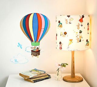 single hot air balloon wall stickers by belle & boo