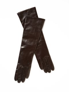 Long Classic Leather Gloves by Portolano