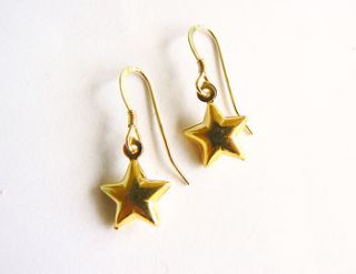gold vermeil star drop earrings by clutch and clasp