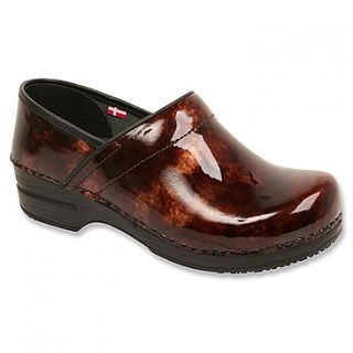 Sanita Flexible Closed Back Ariana  Women's   Brown Marbleized Patent Leather