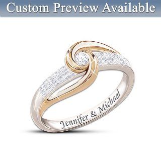 Lover's Knot Personalized Diamond Ring Romantic Jewellery Gift Jewelry