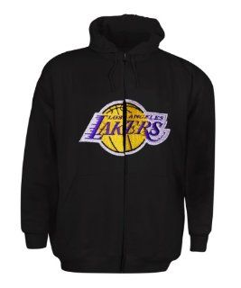 NBA Boys' Los Angeles Lakers Full Zip Hooded Fleece Top (Black)  Clothing