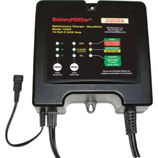 BatteryMINDer Battery Charger / Maintainer with Desulfator — 12 Volt 2/4/8 Amp, Model# 12248  Battery Maintainers