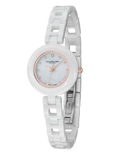 Womens White Ceramic Le Petit Watch by Stuhrling Original