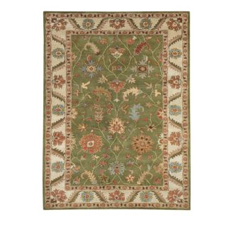 DYNAMIC RUGS Charisma 79 in x 9 ft 6 in Rectangular Green Floral Wool Area Rug