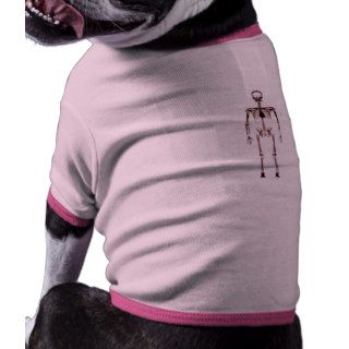 X Ray Vision Single Skeleton White Red Dog Clothes
