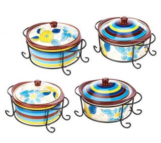 Temp tations Compliments Set of 4 Mini Round Bakers w/Racks —