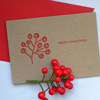 recycled letterpress christmas card by bobalong