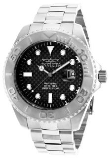 Invicta 15173  Watches,Mens Pro Diver Silver Tone Bracelet Black Dial, Casual Invicta Quartz Watches