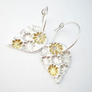 flower teardrop earrings by ali bali jewellery