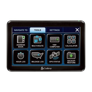 Cobra Professional Driver Navigation System with 7in. Color Touchscreen — Model# 7600PRO  GPS   Navigation
