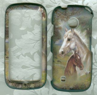 Horse Faceplate Hard Case Protector for Tracfone Straight Talk Lg 505c Lg505c Cell Phones & Accessories
