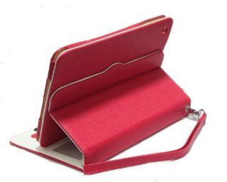 Leather Fold Case Cover Stand with Hand Strap plug in card For Apple ipad mini with wake/sleep function Cell Phones & Accessories
