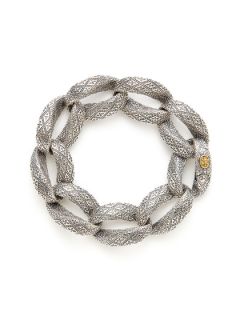 Silver Twisted Oval Link Bracelet by Scott Kay
