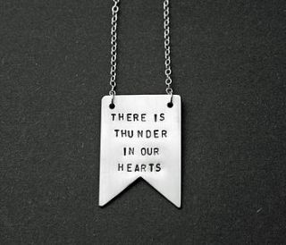 personalised silver banner necklace by oh someday jewellery