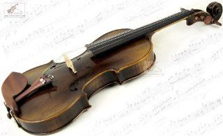 Dark Antique Stradivari Style 4/4 Violin with Open Clear Tone D Z Strad #508 Musical Instruments